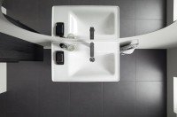 Duravit D-Neo 80x48 cm aszimmetrikus bútorba építhető vagy falra szerelhető mosdó, medence rész jobb