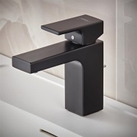 Hansgrohe Vernis Shape 100 mosdócsaptelep, automata leeresztővel, matt fekete