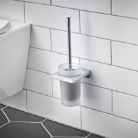 Hansgrohe AddStoris WC kefe tartó, króm + üveg