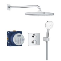 Grohe Grohtherm falsík alatti komplett zuhanyrendszer, Tempesta 250 Cube fejzuhannyal 34871000