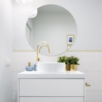 Invena Keto pultra tehető 42 cm kerek mosdó, fehér színben
