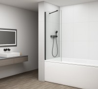 Polysan Fisa 80x150 cm kádparaván, fekete profillal