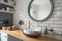 Invena Fresco pultra tehető 59 cm ovális mosdó, fehér-króm színben