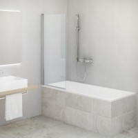 Roltechnik CI BAE 750 kádparaván, ki- be hajtható 75x150 cm, króm profillal