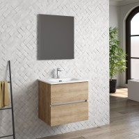 Coycama Dorian 60 cm alsó fürdőszobabútor, Onix New porcelán mosdóval