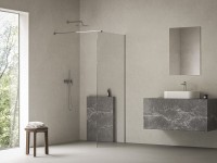 Ravak Walk-In Air zuhanyfal 90 cm, króm profillal