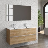 Coycama Dorian 120 cm alsó fürdőszobabútor, Onix New porcelán mosdóval