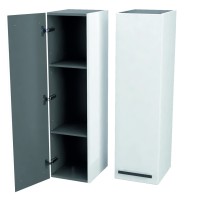 Roltechnik Opal 110 cm magas, 35 cm széles, nyíló ajtós fali kiegészítő szekrény, fényes fehér színb