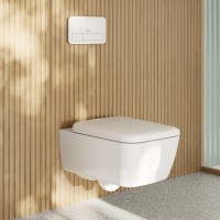 Villeroy & Boch Skyla - perem nélküli fali WC TwistFlush öblítéssel+ lecsapódásmentes WC ülőke SZETT