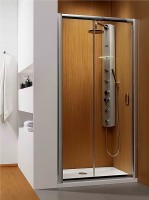 Radaway Premium Plus DWJ 140 cm toló zuhanyajtó, átlátszó üveggel, Easy Clean bevonattal, króm keret