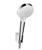 Hansgrohe Crometta Vario-Porter S fehér-króm zuhanyszett 125 cm gégecsővel, fali tartóval 26691400