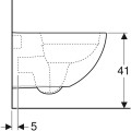 Geberit Acanto Rimfree, perem nélküli fali WC 500.600.01.2