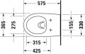 Duravit Architec Rimless perem nélküli fali WC, mélyöblítésű, rejtett rögzítéssel