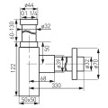 Ferro Quadro szögletes design búraszifon, króm S280