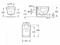 Arezzo Design Ohio Rimless, perem nélküli fali WC AR-200R