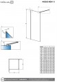 Radaway Modo New II Walk-in zuhanyfal 125x200 cm