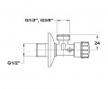 Mofém Sarokszelep ½” - ½” 163-0002-00