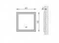 Tboss Floating Mirror Aura 60x60 cm tükör, integrált LED világítással, érintőkapcsolós