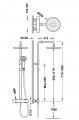 Tres Base Plus termosztátos komplett zuhanyrendszer 21639301