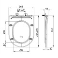 Sapho Paco Slim PCS1012 Soft close - lecsapódásmentes WC ülőke