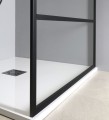 Sapho Gelco Cure Black 70x200 cm Walk-in zuhanyfal