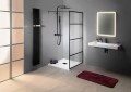 Sapho Gelco Cure Black 80x200 cm Walk-in zuhanyfal