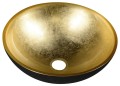 Sapho Murano Black-Gold üvegmosdó, 40x14 cm, fekete-arany AL5318-77