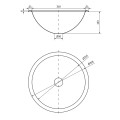 Sapho Small INOX pultba süllyeszthető mosdó 35 cm 13029.B