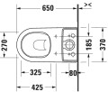 Duravit D-Neo Rimless - perem nélküli monoblokk WC + alsó vízbekötésű tartály SZETT