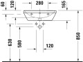 Duravit D-Neo 55x44 cm fali mosdó