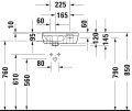 Duravit D-Neo 40x22 cm szögletes kerámia fali kézmosó