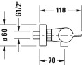 Duravit B.1 termosztátos zuhanycsaptelep