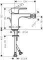 Hansgrohe Vernis Shape bidé csaptelep automata leeresztővel, króm