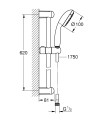 Grohe Tempesta Cosmopolitan 100 mm 1 funkciós zuhanyszett fali rúddal 27924001