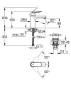 Grohe Eurosmart Cosmopolitan mosdócsaptelep M méret, click-clack leeresztővel 23926000