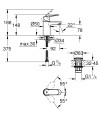 Grohe Eurosmart Cosmopolitan 2023 mosdócsaptelep S méret, click-clack leeresztővel 23925000