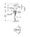 Grohe Essence 2023 bidé csaptelep, fekete, leeresztő nélkül 24395KF1