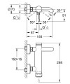 Grohe Essence 2023 kádtöltő csaptelep, fekete 25250KF1