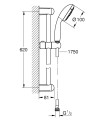 Grohe Tempesta 100 rudas zuhanyszett, 4 funkciós zuhanyfejjel 27645001