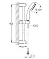 Grohe Tempesta 100 rudas zuhanyszett, 3 funkciós zuhanyfejjel 28789002