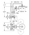 Grohe Tempesta Cosmopolitan System 210 termosztátos zuhanyrendszer, kádtöltővel 26223001