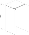 Ravak Walk-In Wall zuhanyfal 80 cm, fényes króm profillal