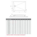 Roltechnik Marmo Neo Square 70x90 cm aszimmetrikus, szögletes, öntöttmárvány zuhanytálca