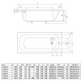 Sapho Aqualine 150x70 cm acéllemez kád