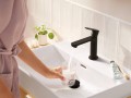 Hansgrohe Rebris S mosdócsaptelep 110 CoolStart, automata lefolyógarnitúrával, fekete