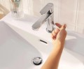 Hansgrohe Rebris S mosdócsaptelep 110, automata lefolyógarnitúrával, króm