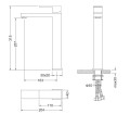 Arezzo Design Cubefield magasított mosdócsaptelep, szálcsiszolt arany AR-4402G