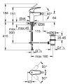 Grohe Eurosmart Black bidé csaptelep, automata leeresztővel, matt fekete 329292433