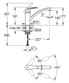 Grohe Eurosmart Black mosogató csaptelep, elforgatható kifolyóval, matt fekete 332812433