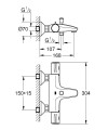 Grohe Grohterm 800 Black termosztátos kádcsaptelep, matt fekete 1022032430